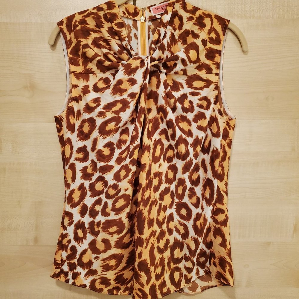 Kate Spade New York Leopard Print Sleeveless Top